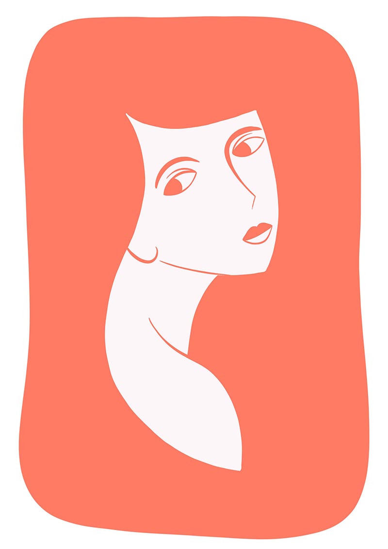 Illustration regard femme portrait